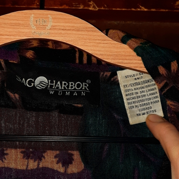 🍀3/15 Sag Harbor Beach Vintage 80s Blouse - Picture 4 of 7